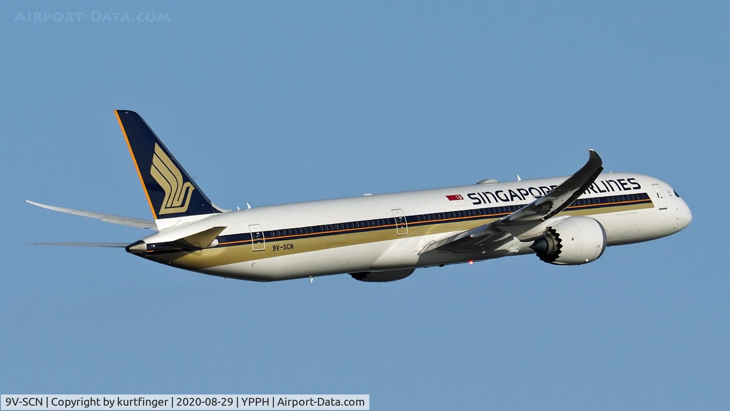 9V-SCN, 2019 Boeing 787-10 Dreamliner C/N 60263, Boeing 787-10 cn 60263 ln896. SIA 9V-SCN YPPH 29 August 2020