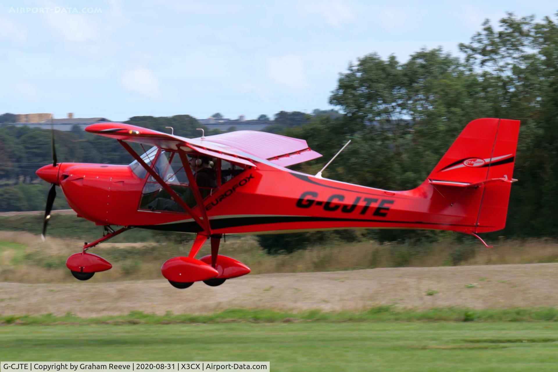 G-CJTE, 2017 Aeropro Eurofox 3K C/N 50917, Landing at Northrepps.