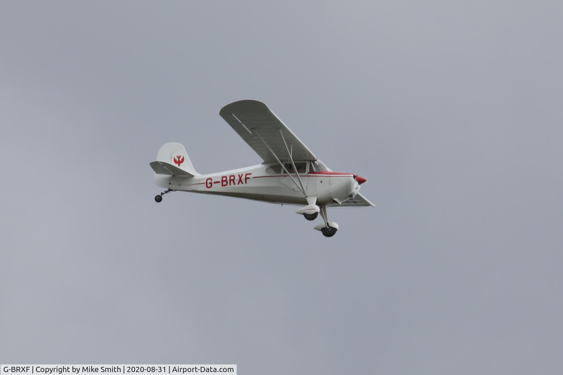 G-BRXF, 1946 Aeronca 11AC Chief C/N 11AC-1033, In flight shot over Goldhanger, Essex 31 August 2020