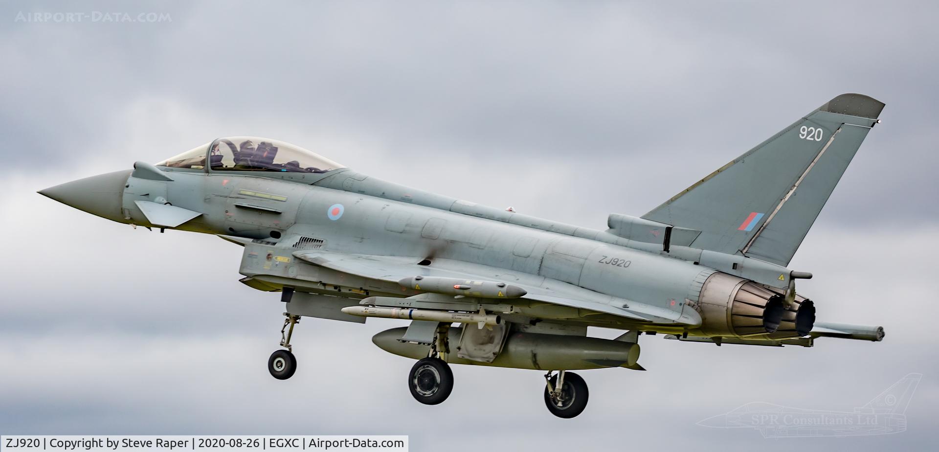 ZJ920, 2005 Eurofighter EF-2000 Typhoon FGR4 C/N 0067/BS011, RAF Coningsby 26 Aug 2020