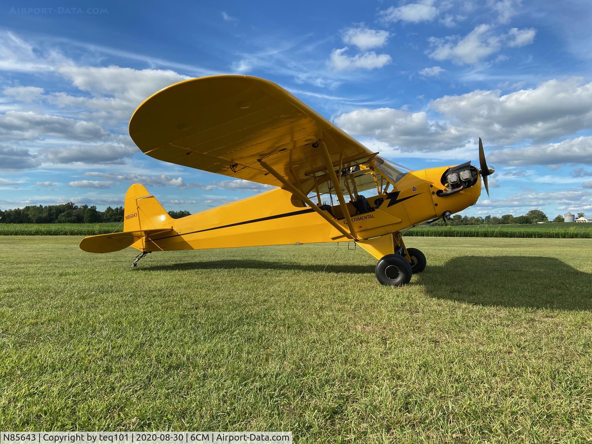 N85643, 1993 Wag-Aero CUBy Sport Trainer C/N 2046, Clipped Wing Cuby at Chapman Memorial Field