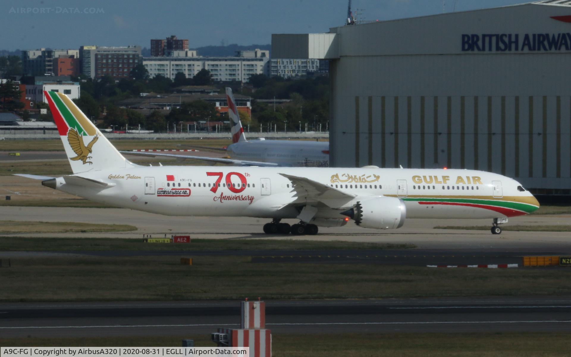 A9C-FG, 2019 Boeing 787-9 Dreamliner C/N 39986, Gulf Air Retro