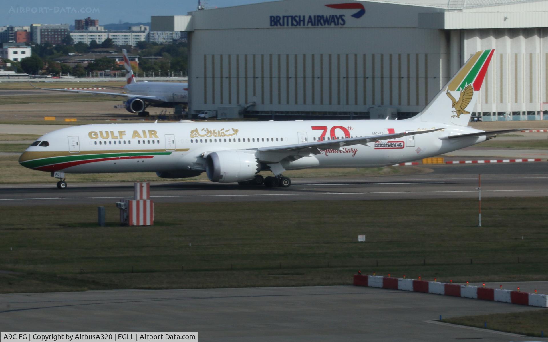 A9C-FG, 2019 Boeing 787-9 Dreamliner C/N 39986, Gulf Air Retro