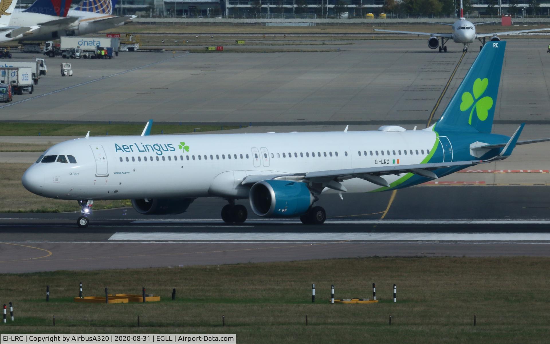 EI-LRC, 2019 Airbus A321-253NX C/N 8965, Departing LHR