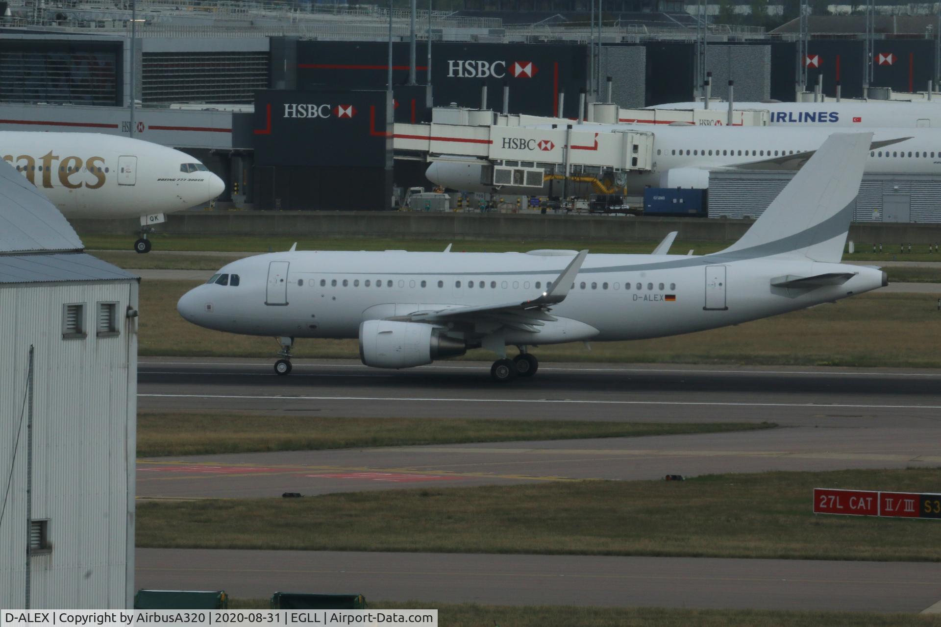D-ALEX, 2014 Airbus A319-115(CJ) C/N 5963, Departing LHR