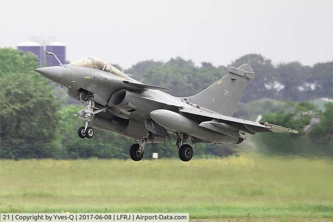 21, Dassault Rafale M C/N 21, Dassault Rafale M, Take off rwy 26, Landivisiau Naval Air Base (LFRJ) Tiger Meet 2017