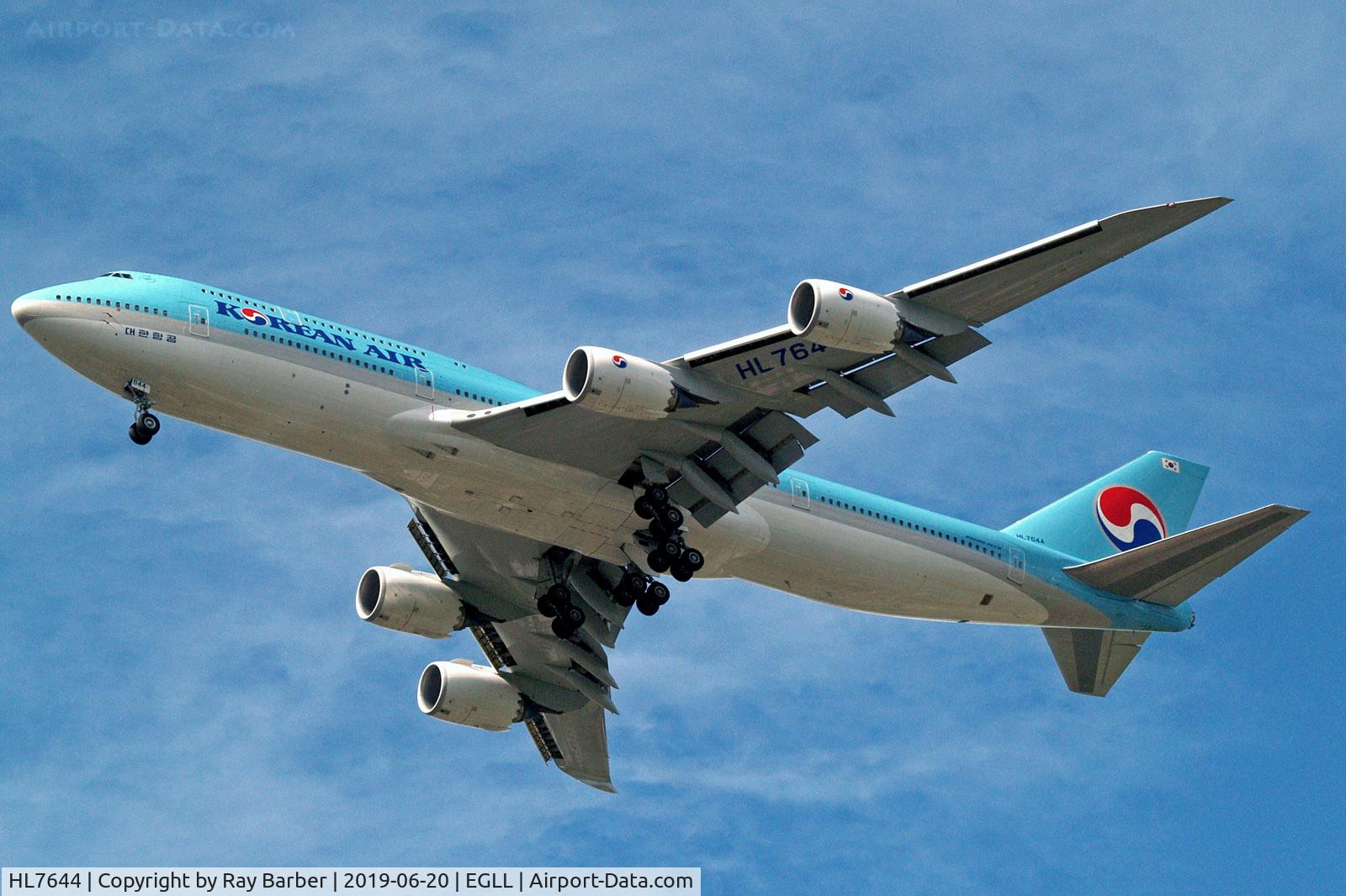 HL7644, 2017 Boeing 747-8B5i C/N 60411, HL7644   Boeing 747-8I [60411] (Korean Air) Home~G 20/06/2019
