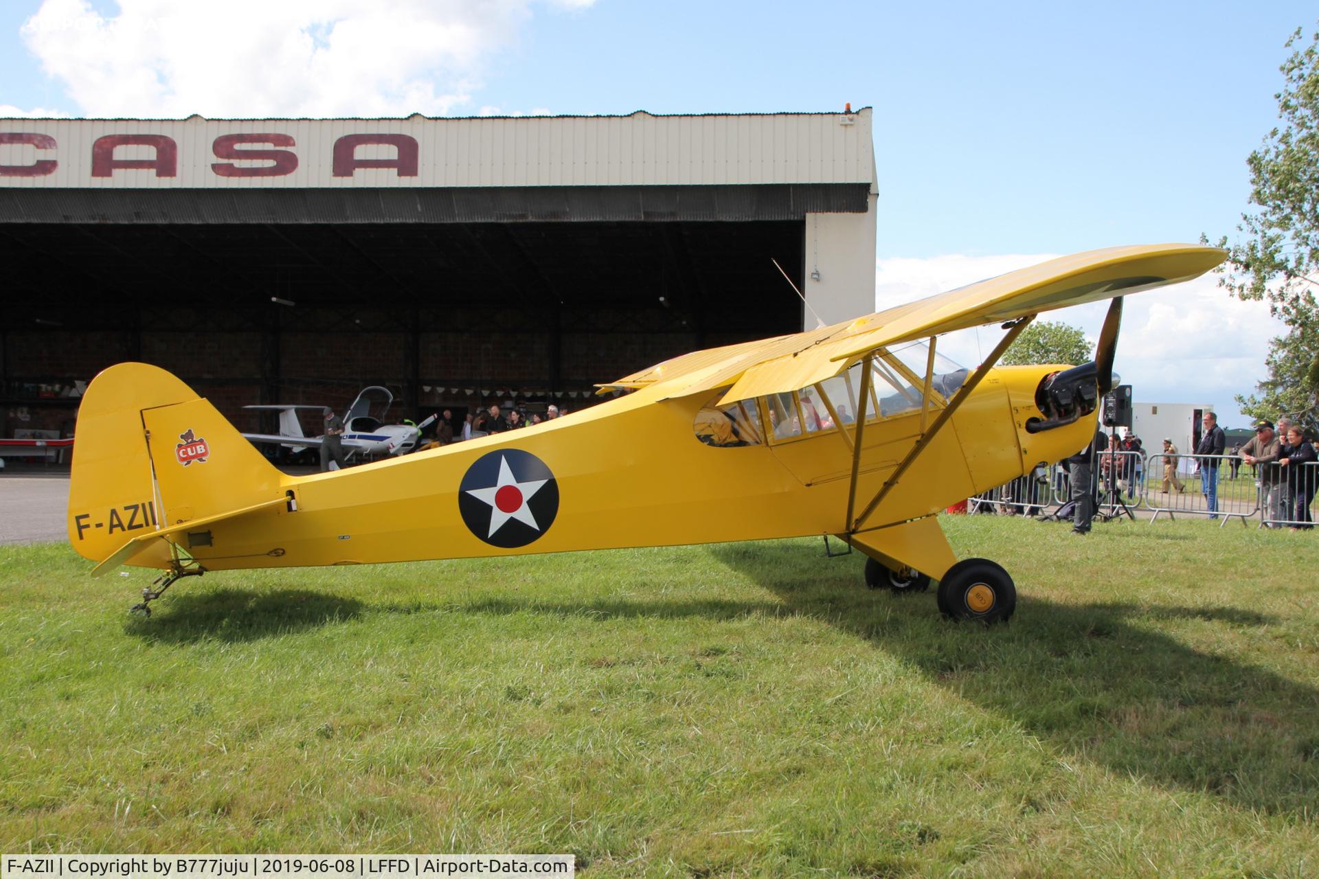 F-AZII, Piper J2 C/N 5418, L-Birds back to Normandy