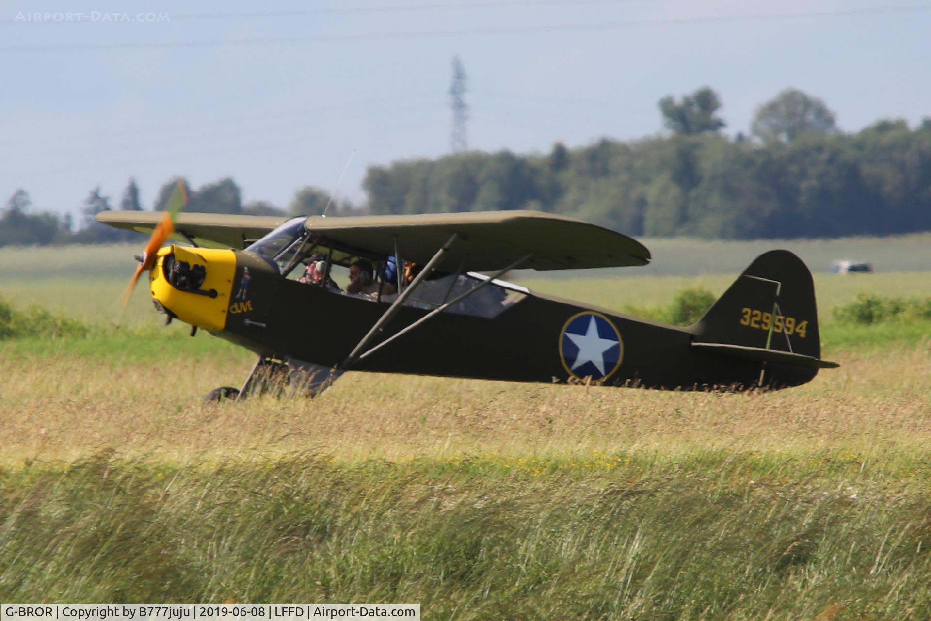 G-BROR, 1943 Piper L-4H Grasshopper (J3C-65D) C/N 10885, L-Birds back to Normandy