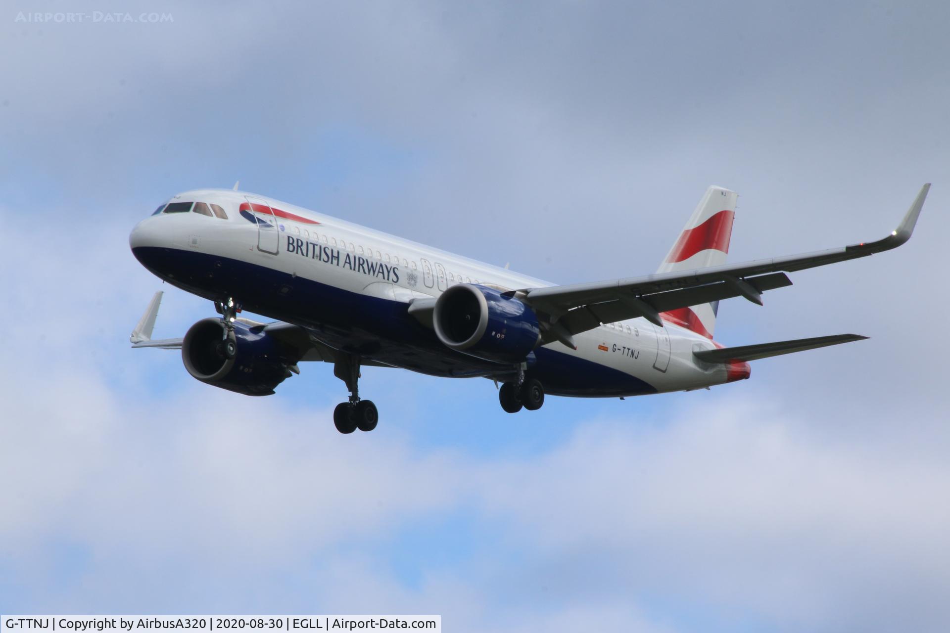 G-TTNJ, 2018 Airbus A320-251N C/N 8772, Arriving at LHR