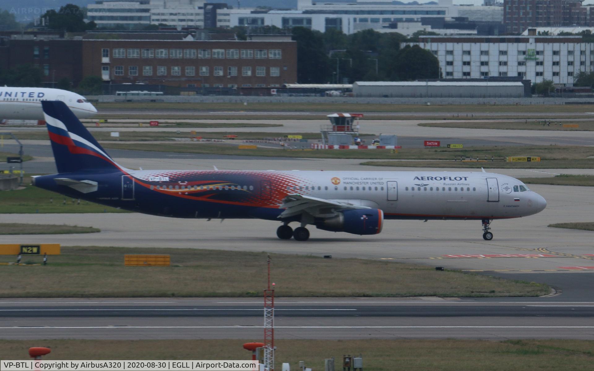 VP-BTL, 2013 Airbus A321-211 C/N 5881, Departing LHR