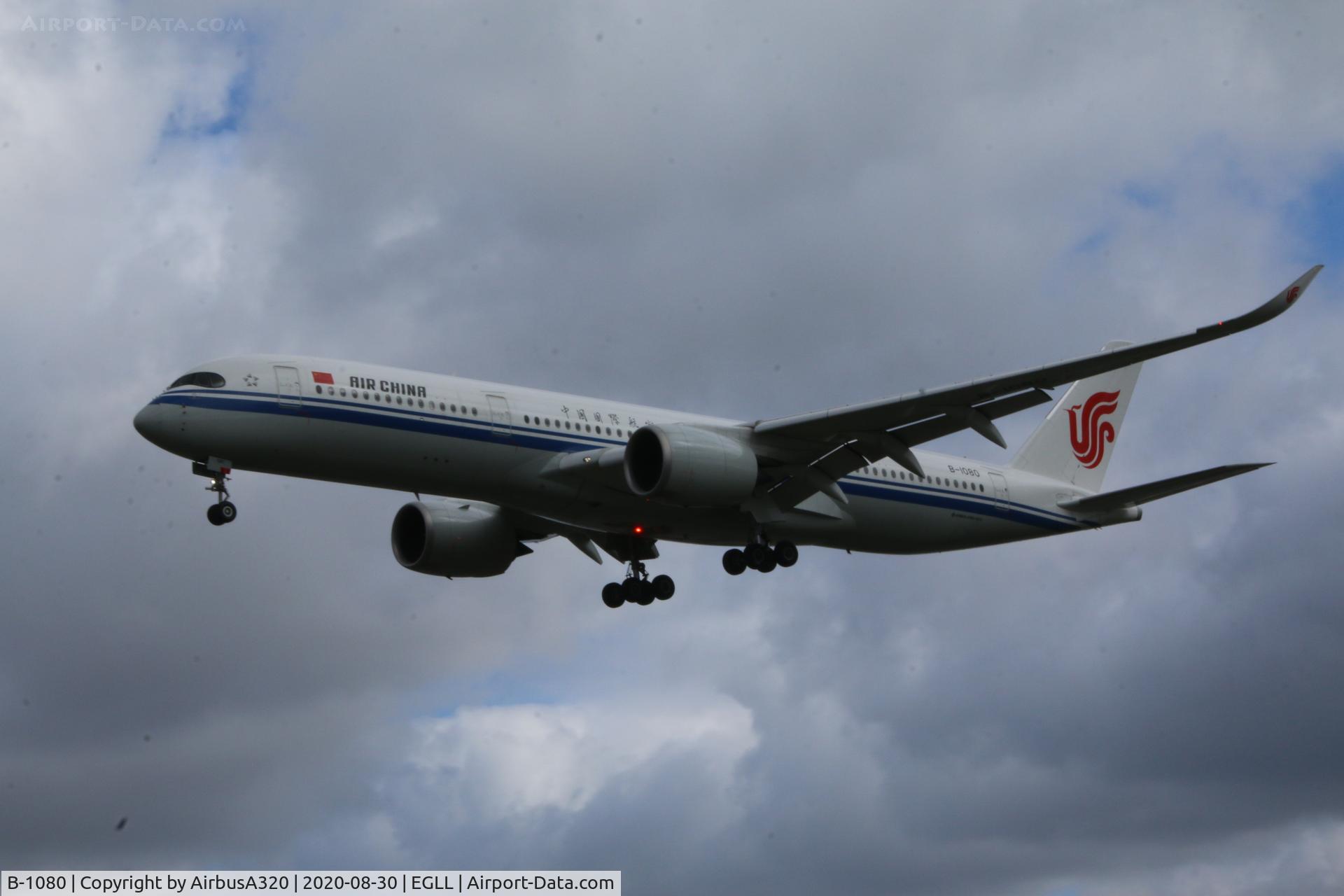 B-1080, 2018 Airbus A350-941 C/N 247, Arriving at LHR