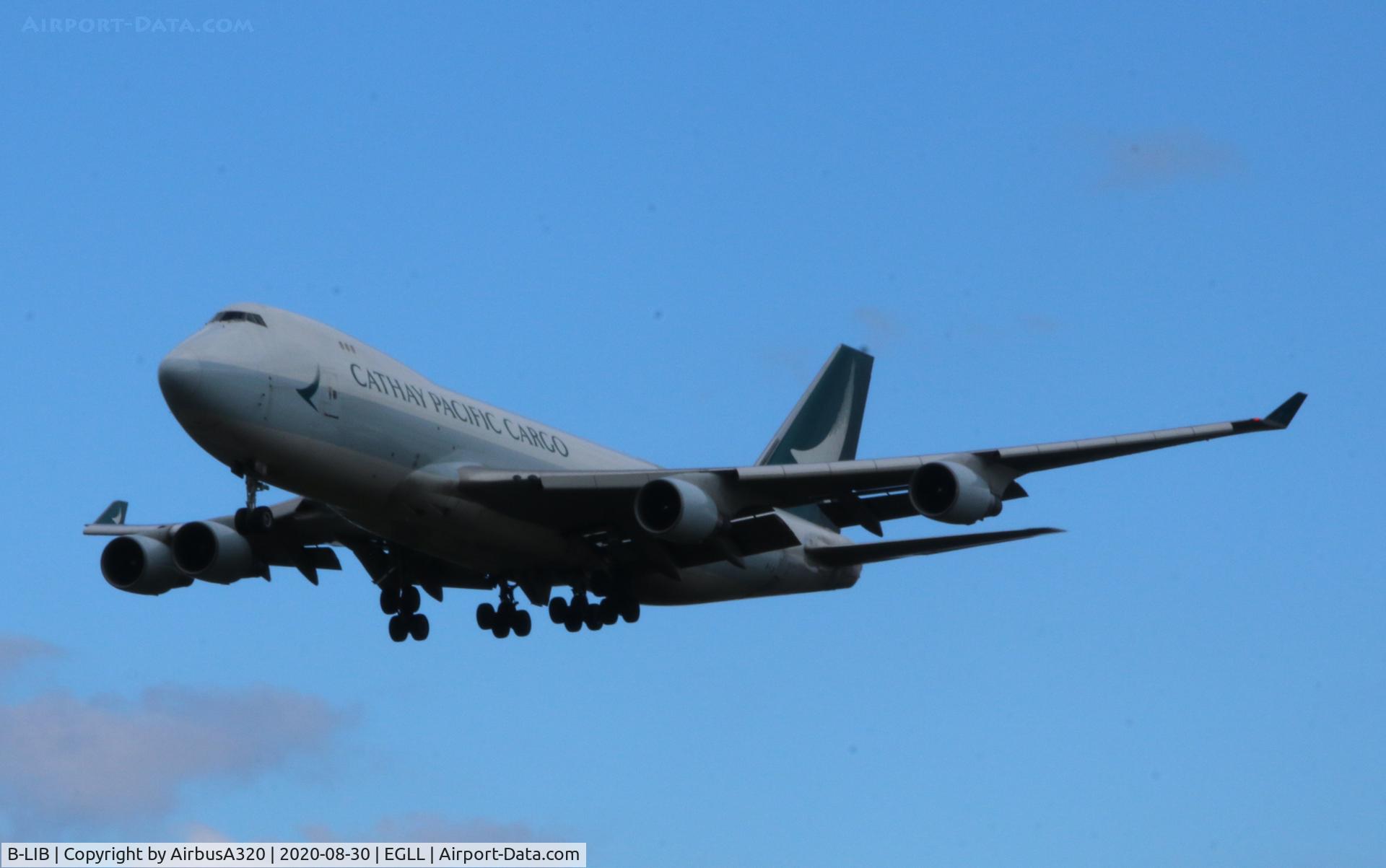B-LIB, 2008 Boeing 747-467ERF C/N 36867, Arriving at LHR