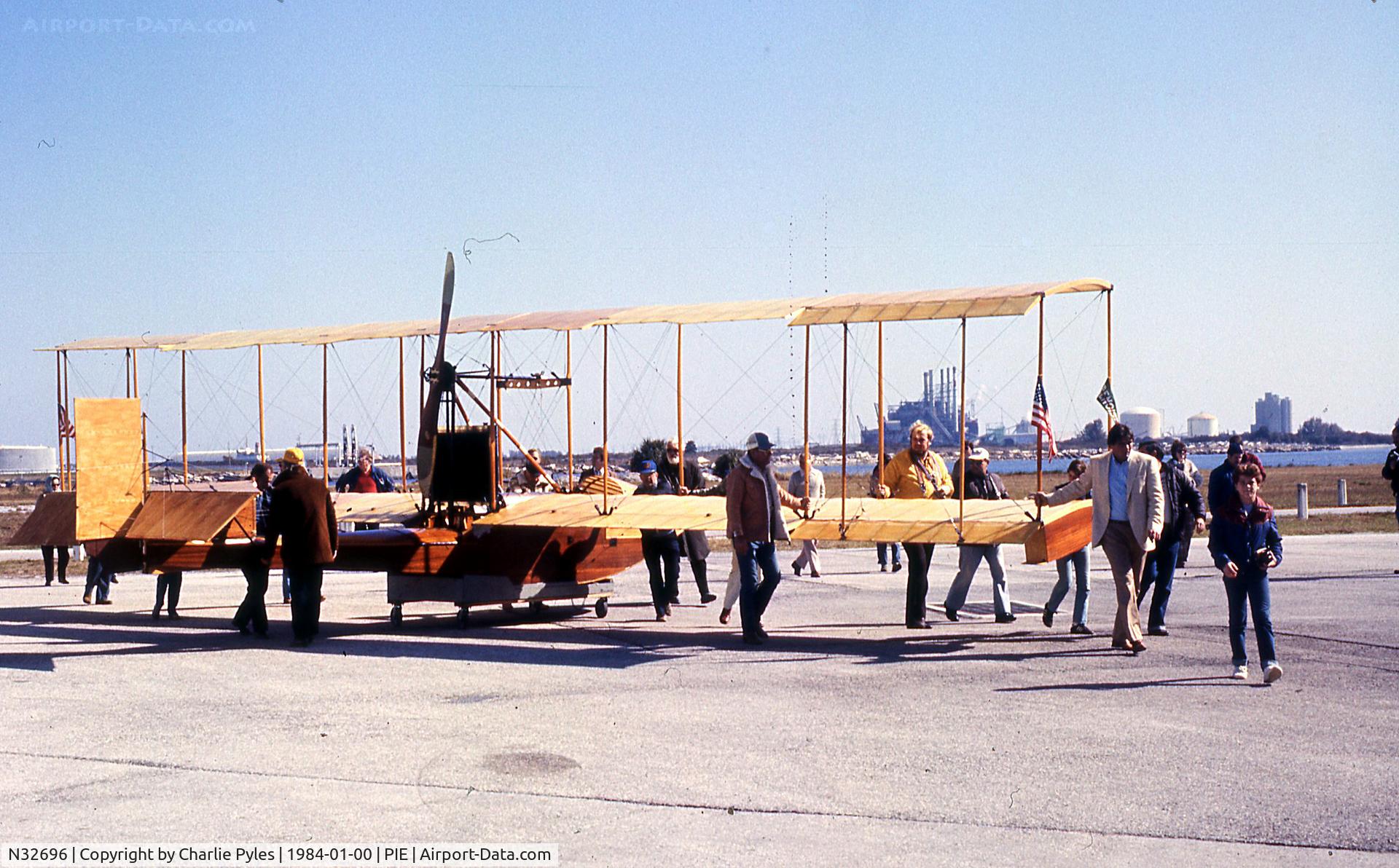 N32696, 1983 Florida Acft Historic Soc Inc BENOIST MODEL B C/N 1, Preparing to recreate the first passenger flight from PIE-TPA