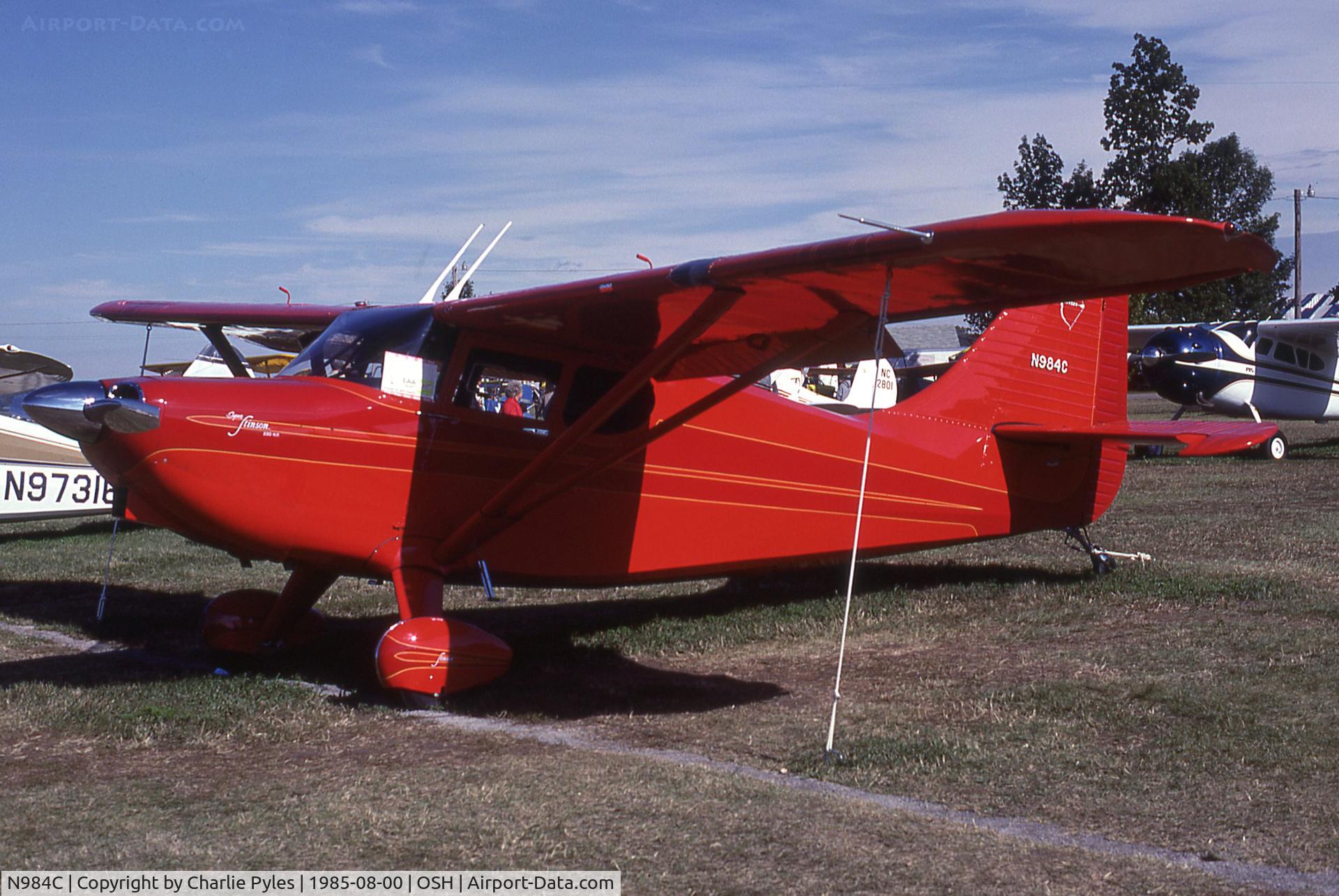 N984C, 1947 Universal Stinson 108-3 C/N 108-3984, Beautiful Voyager