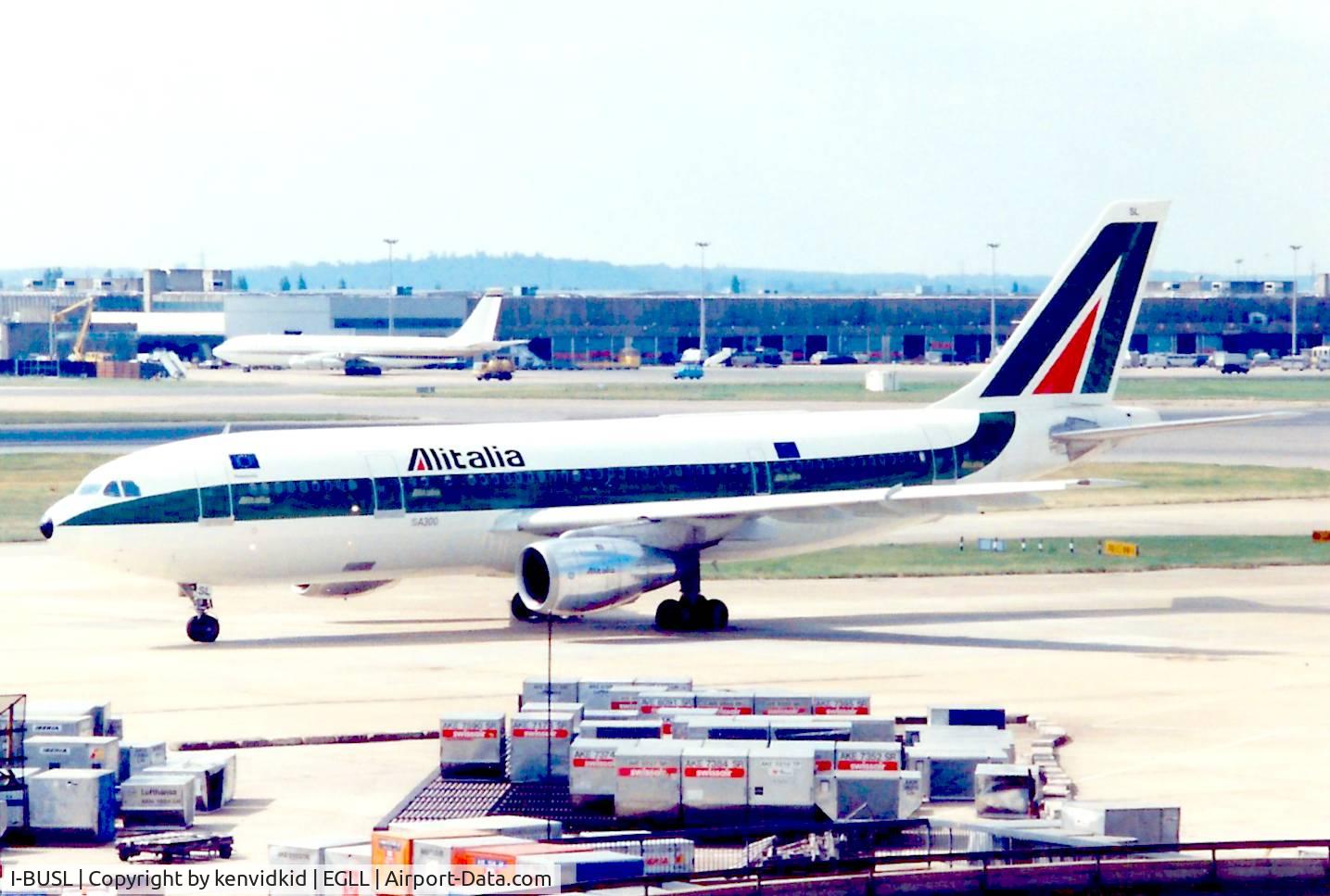 I-BUSL, 1982 Airbus A300B4-203 C/N 173, At London Heathrow, early 1990's.