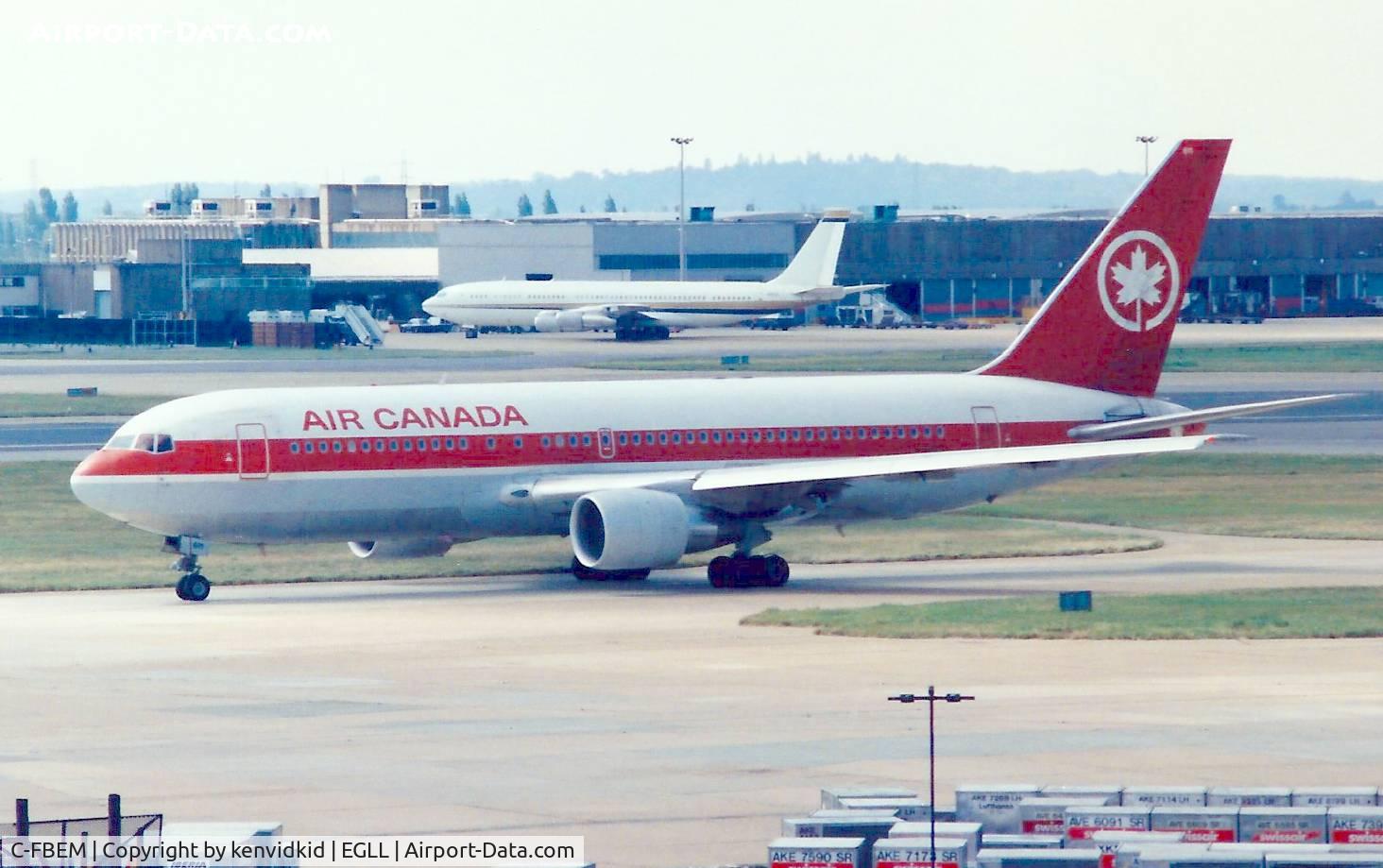 C-FBEM, 1989 Boeing 767-233 C/N 24325, At London Heathrow, early 1990's.