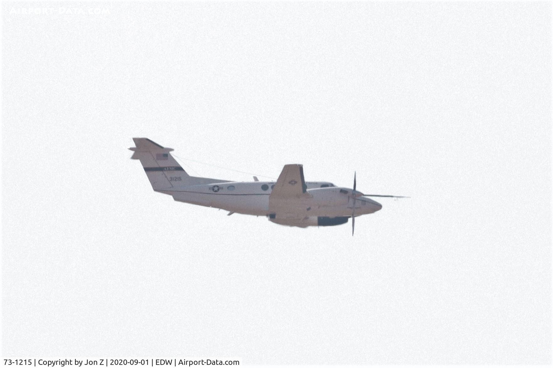 73-1215, 1973 Beech C-12C Huron C/N BD-11, Low fly by Edwards AFB. Confirmed with ADSB AE264F