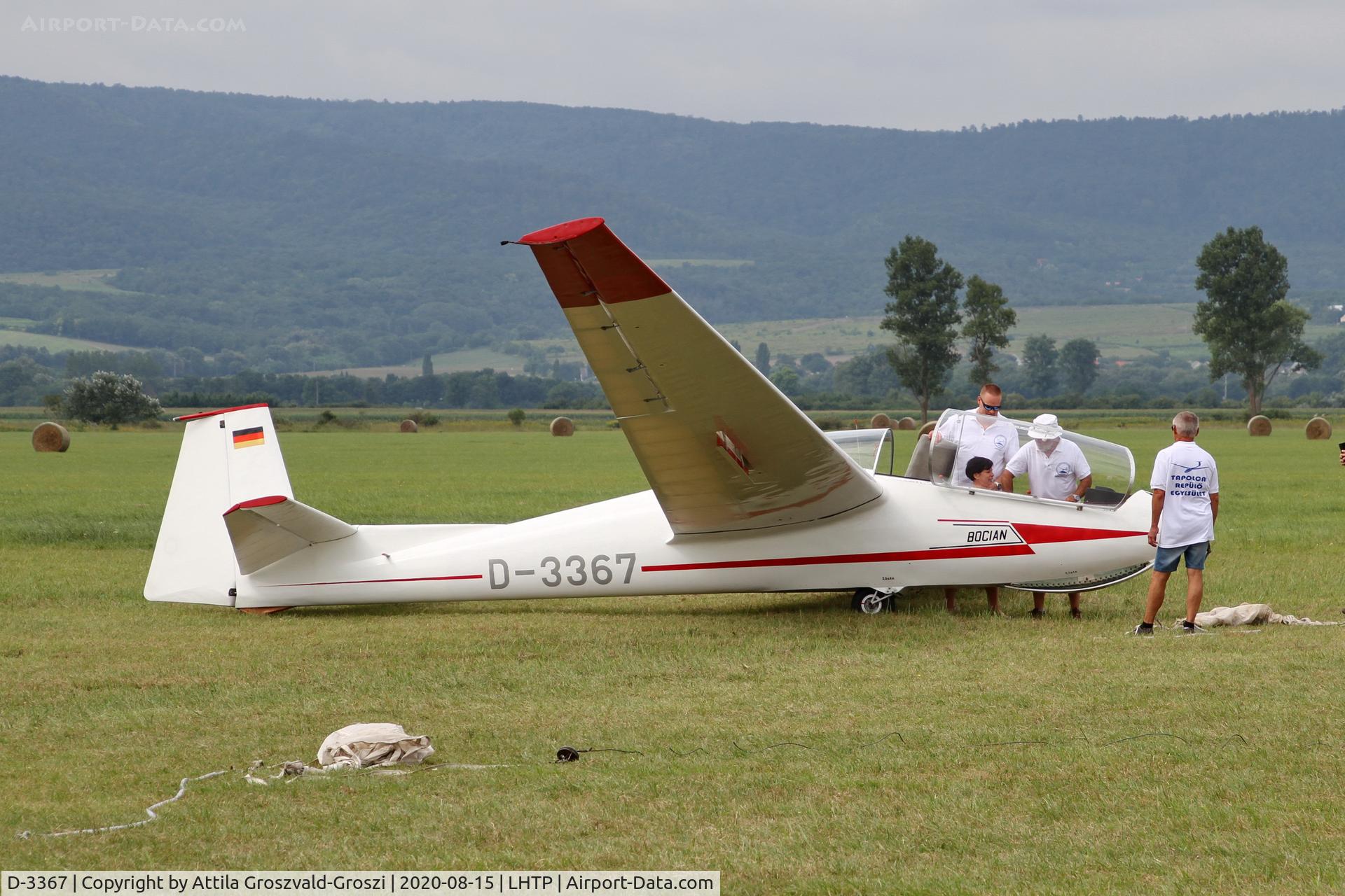 D-3367, 1971 PZL-Bielsko SZD-9bis Bocian 1E C/N P-547, LHTP - Tapolca Airport, Hungary