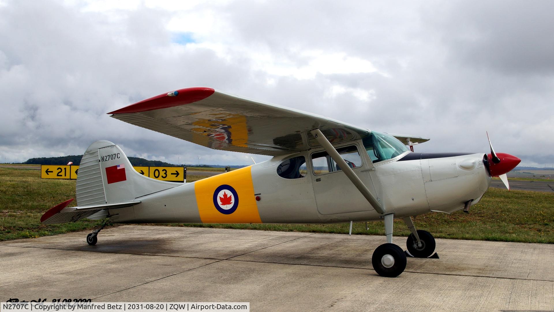 N2707C, 1955 Cessna 170B C/N 26251, Besuch am EDRZ