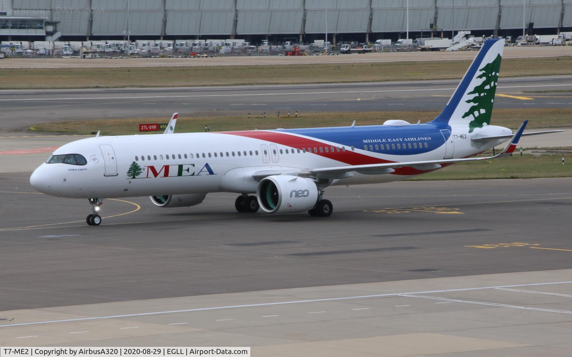 T7-ME2, 2020 Airbus A321-271NX C/N 9458, Arriving at LHR