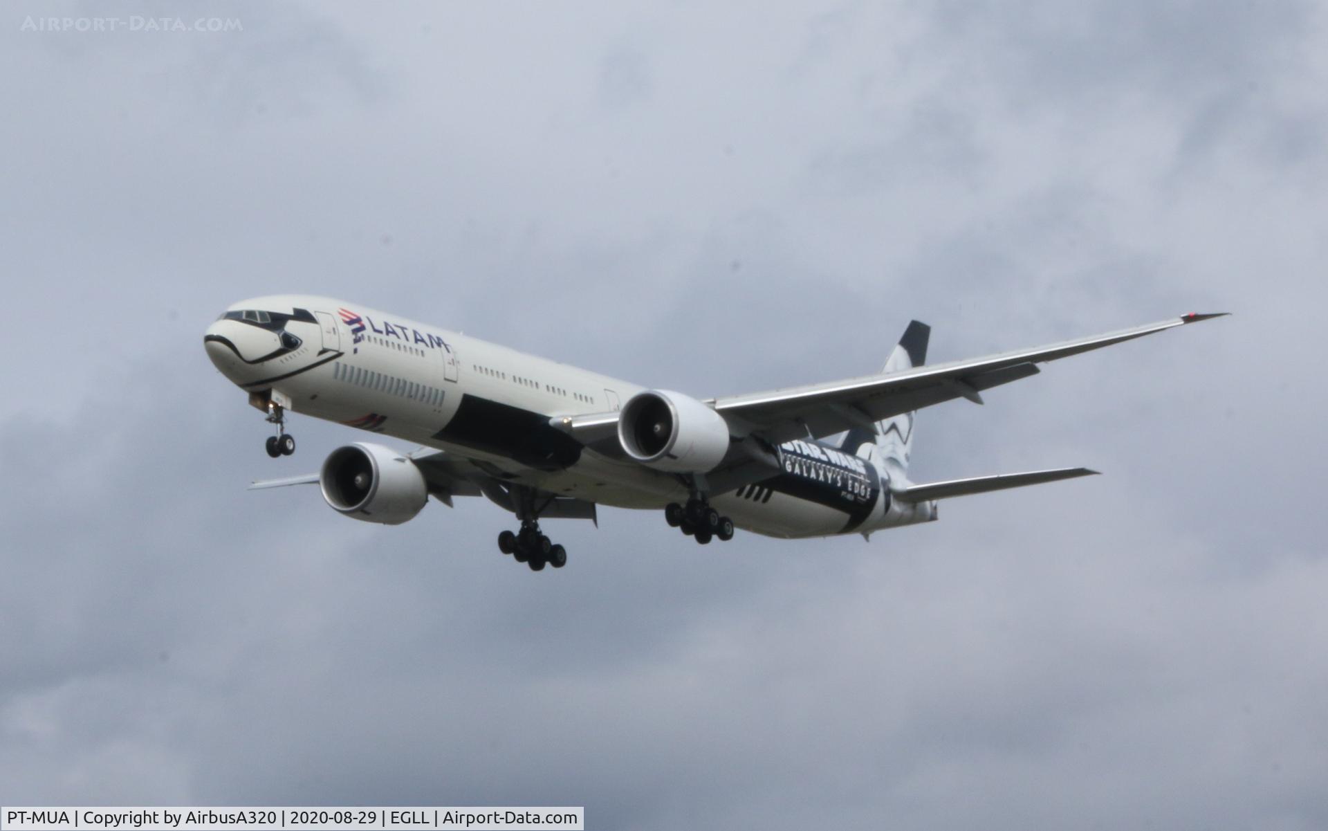 PT-MUA, 2008 Boeing 777-32W/ER C/N 37664, Arriving at LHR