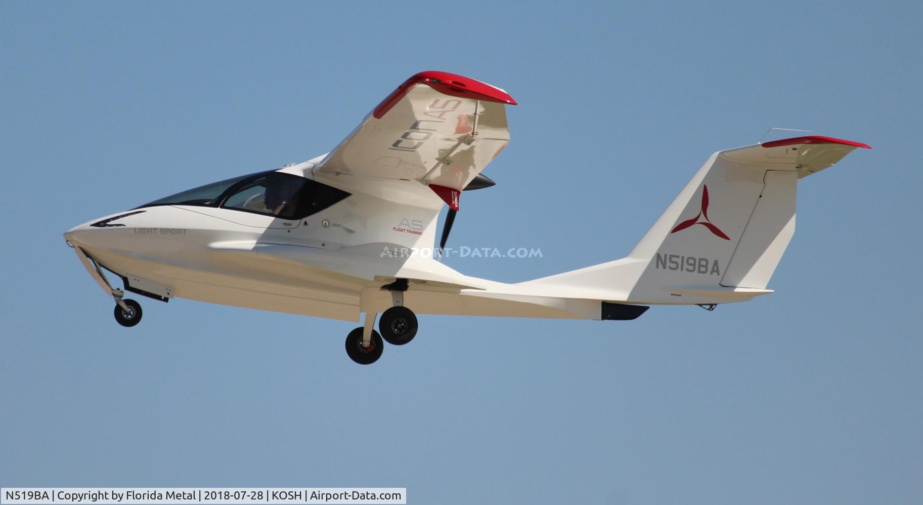 N519BA, 2016 ICON Aircraft A5 C/N 00013, OSH 2018