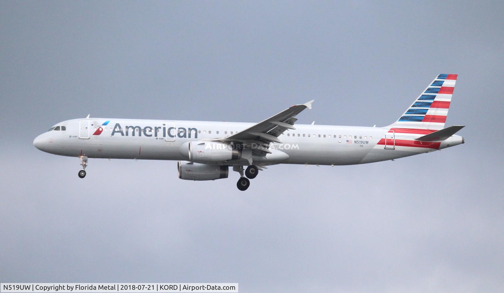 N519UW, 2009 Airbus A321-231 C/N 3881, ORD 2018