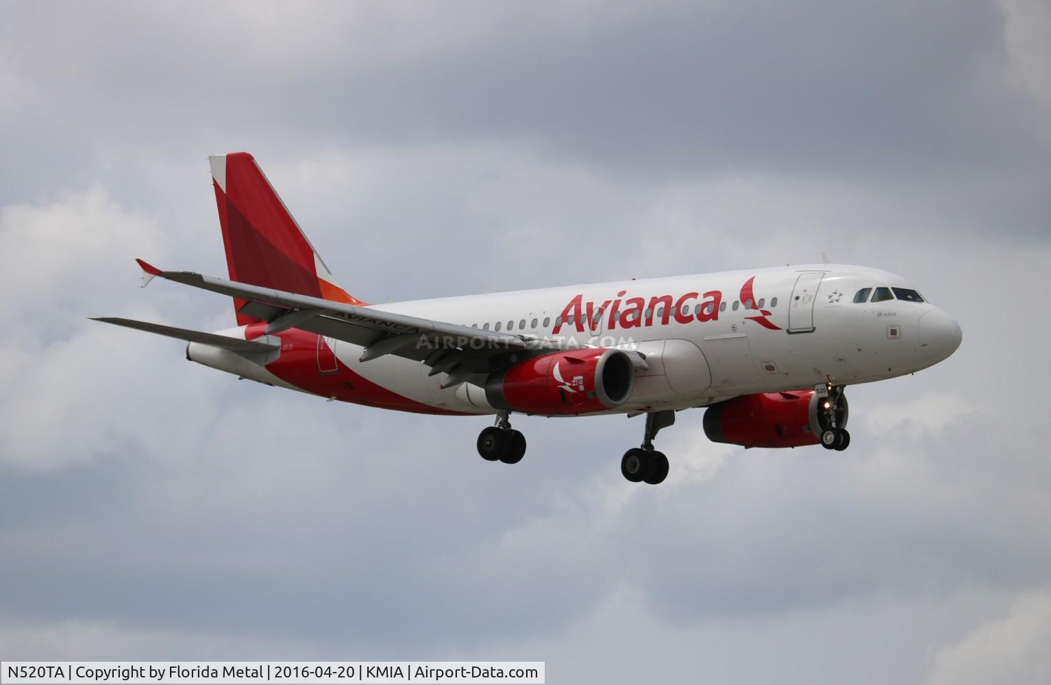 N520TA, 2007 Airbus A319-132 C/N 3248, MIA 2016