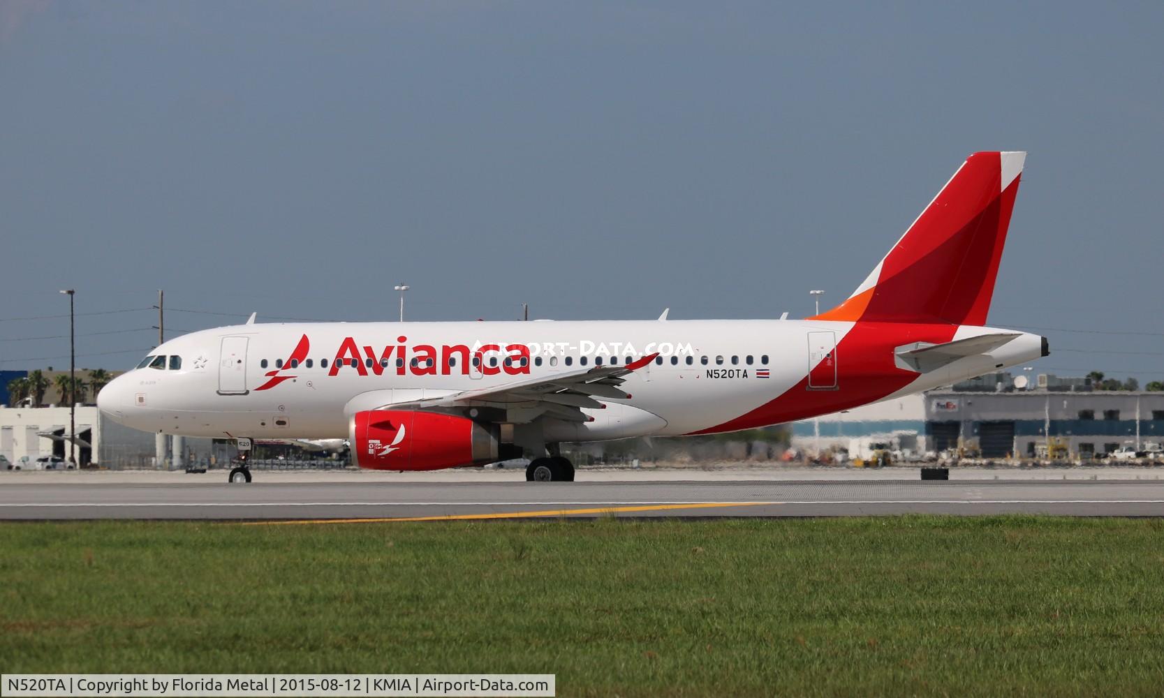 N520TA, 2007 Airbus A319-132 C/N 3248, MIA 2015