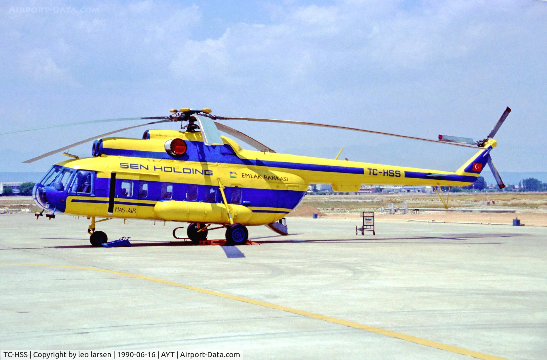 TC-HSS, 1976 Mil Mi-8P Hip C/N 58 50, Antalya 16.6.1990