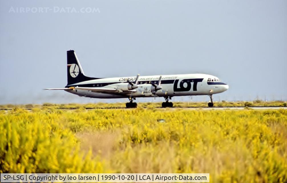 SP-LSG, 1965 Ilyushin Il-18E C/N 185008603, Larnaca 20.10.1990
