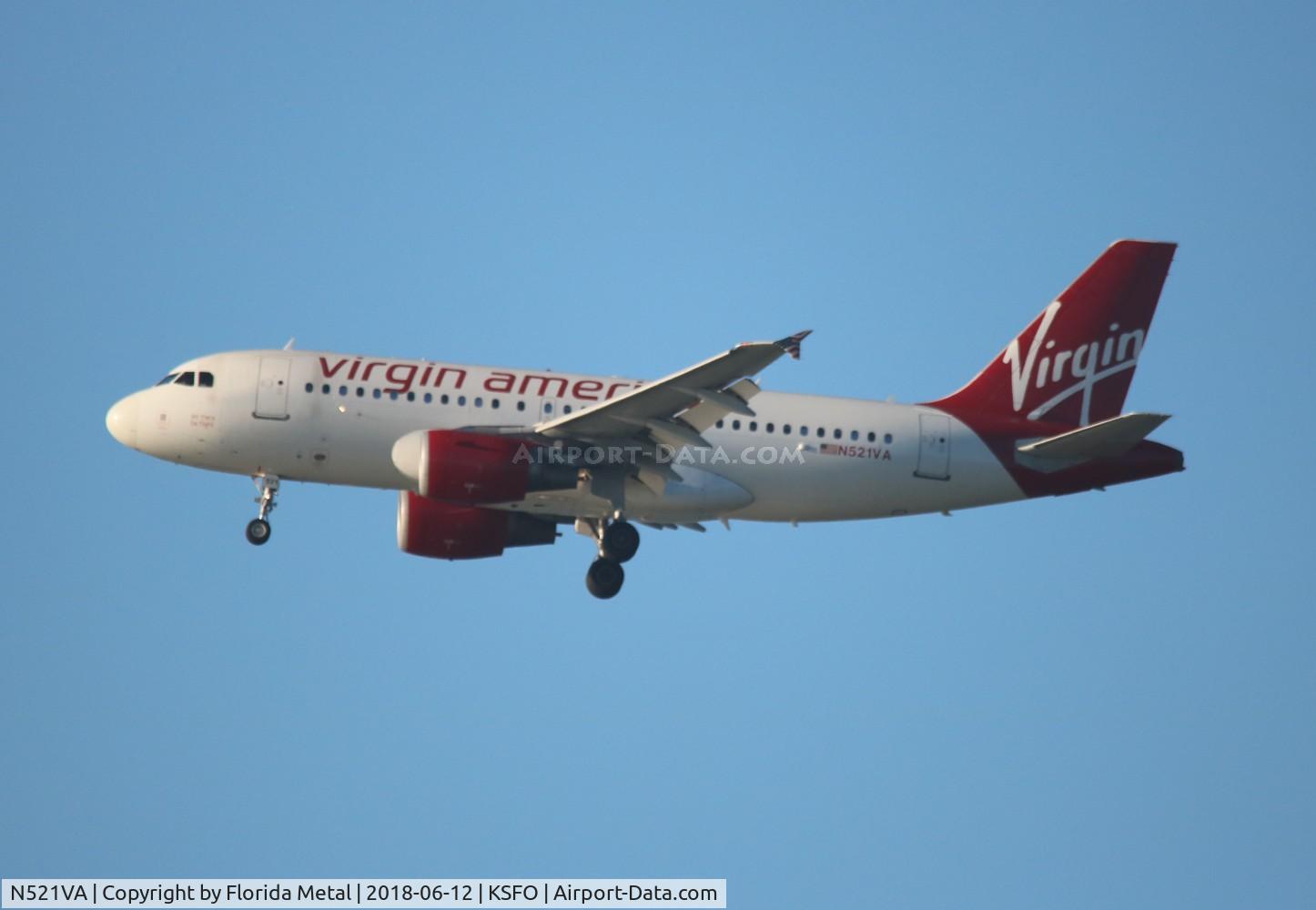 N521VA, 2006 Airbus A319-112 C/N 2773, SFO 2018