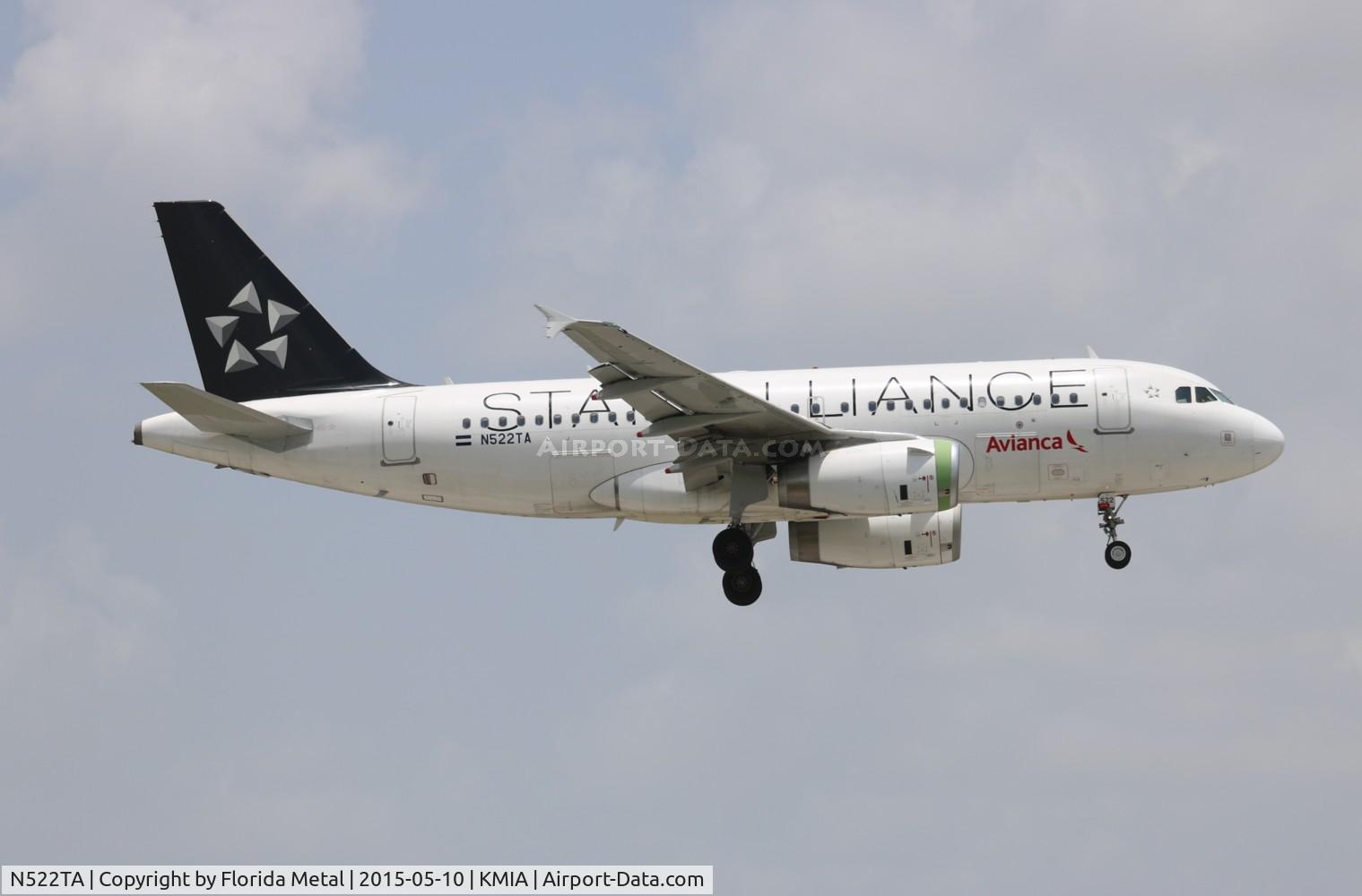 N522TA, 2012 Airbus A319-132 C/N 5219, MIA 2015