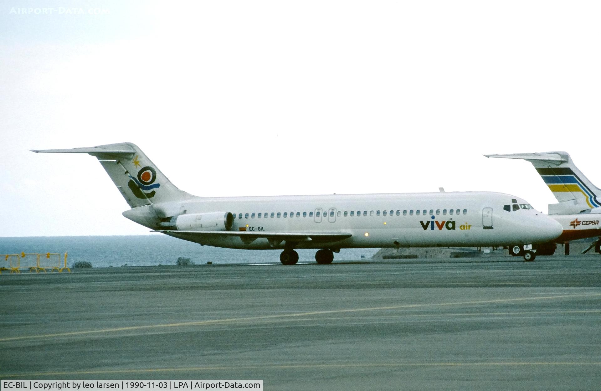 EC-BIL, 1967 Douglas DC-9-32 C/N 47084, Las Palmas 3.11.1990
