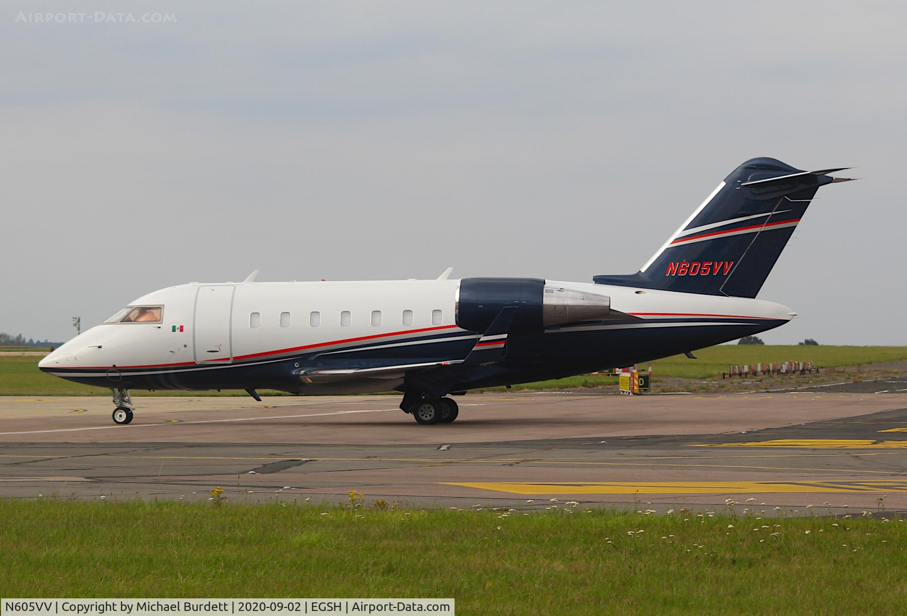 N605VV, 2008 Bombardier Challenger 605 (CL-600-2B16) C/N 5773, Arriving from Italy