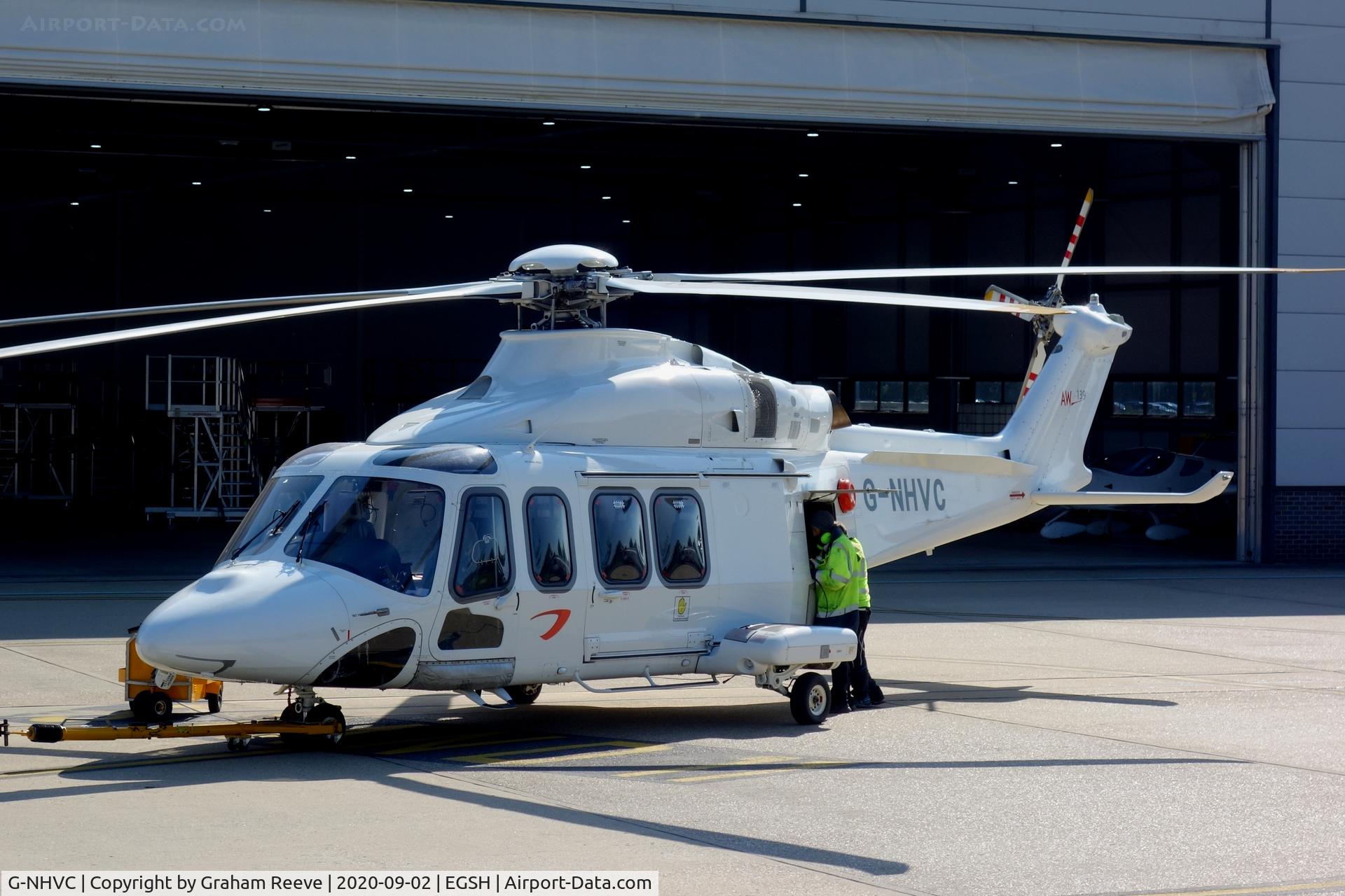G-NHVC, 2015 AgustaWestland AW-139 C/N 31704, Parked at Norwich.