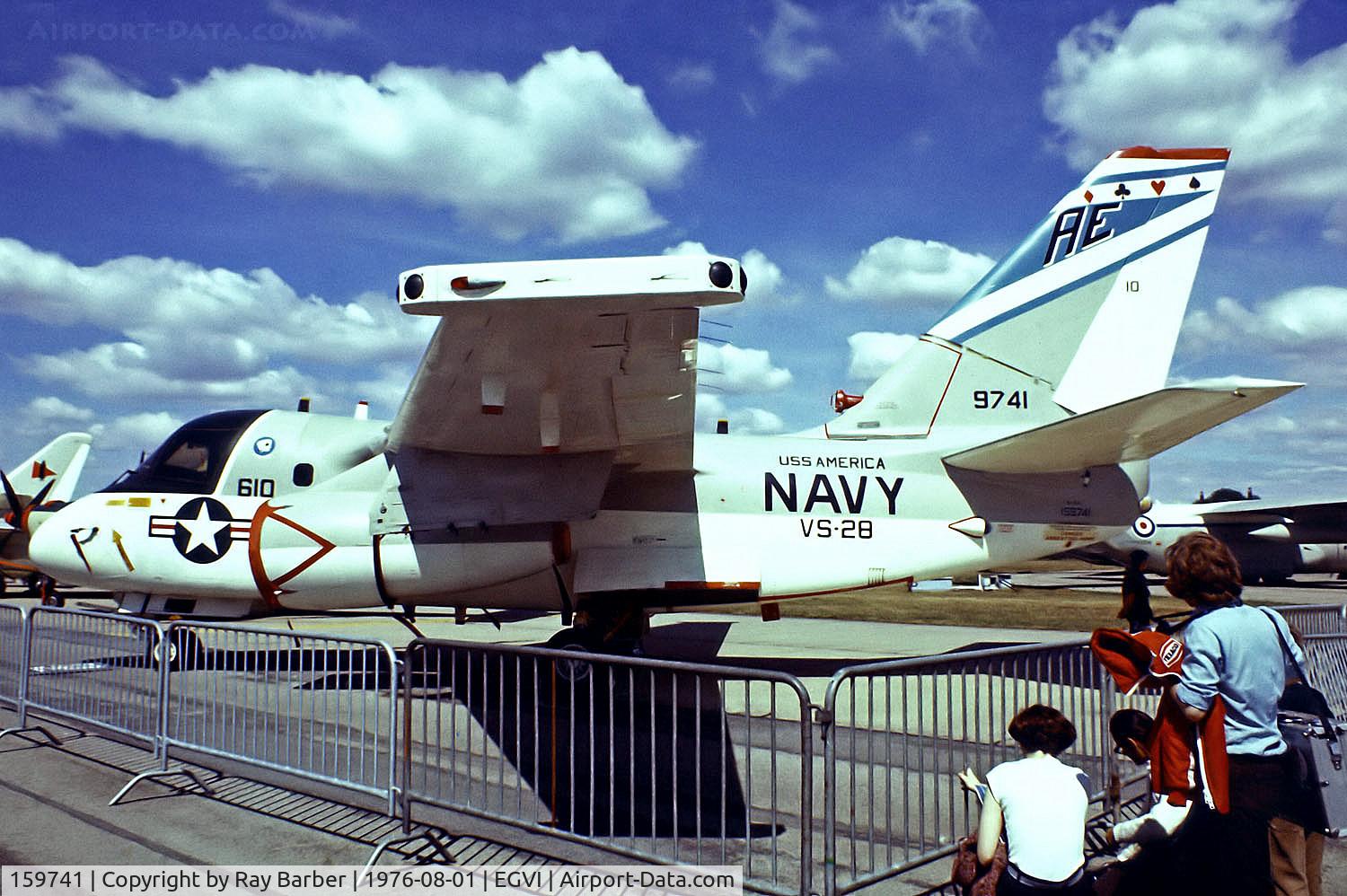 159741, Lockheed S-3A Viking C/N 394A-1070, 159741   (9741) Lockheed S-3A Viking [3070] (United States Navy) RAF Greenham Common~G 01//08/1976