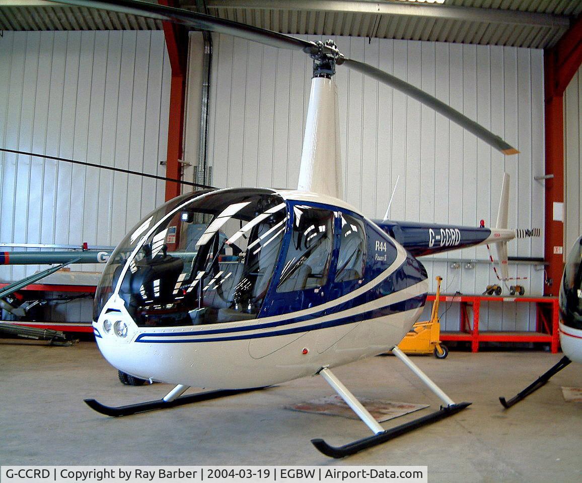 G-CCRD, 2004 Robinson R44 Raven II C/N 10275, G-CCRD   Robinson R-44 Raven II [10275] Wellesbourne Mountford~G 19/03/2004