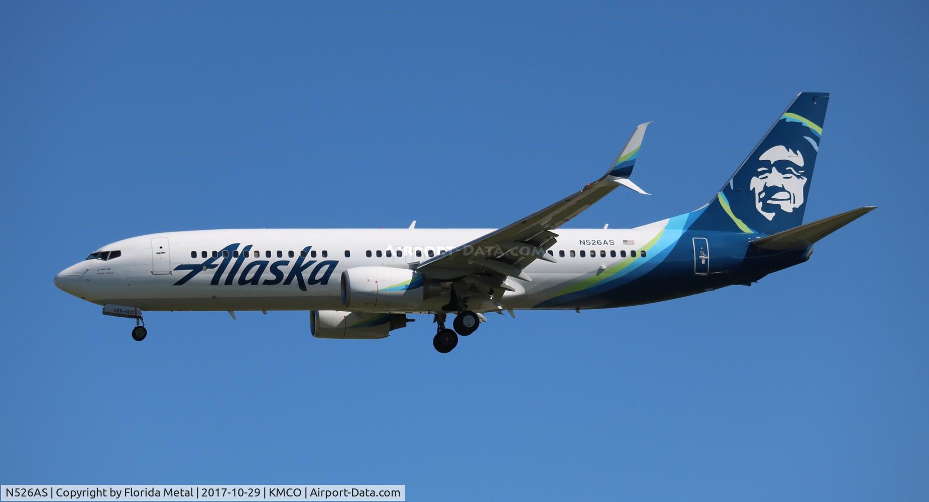 N526AS, 2009 Boeing 737-890 C/N 35196, MCO 2017
