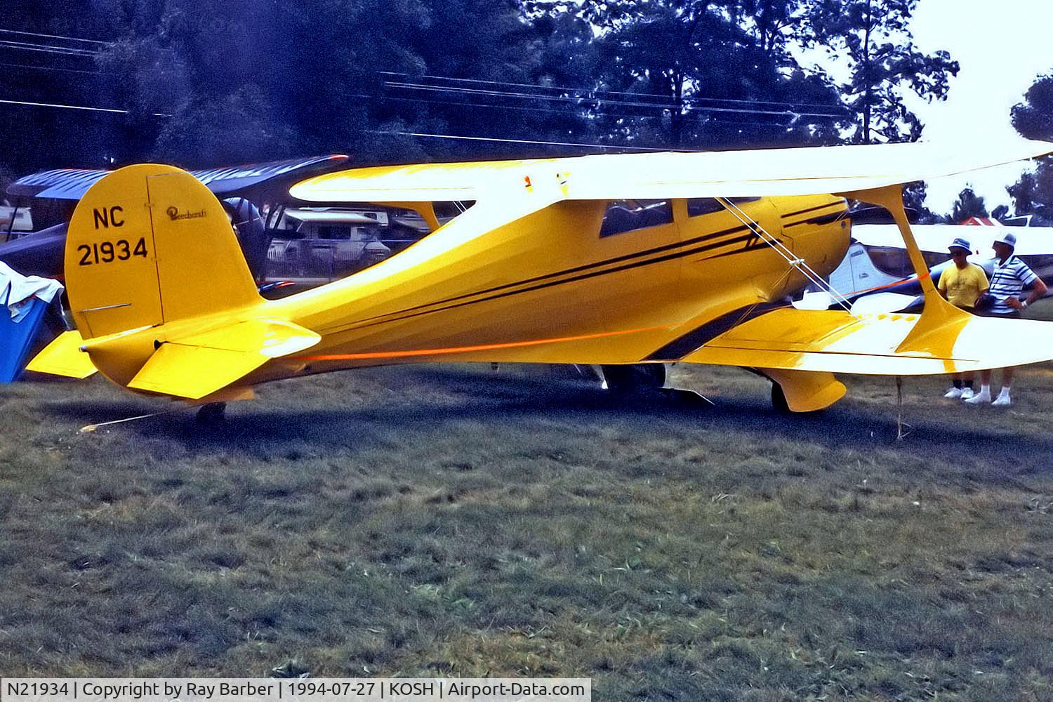 N21934, 1942 Beech G17S C/N 424, N21934   (NC21934) Beech G17S Staggerwing [424] Oshkosh-Wittman Regional~N 27/07/1994