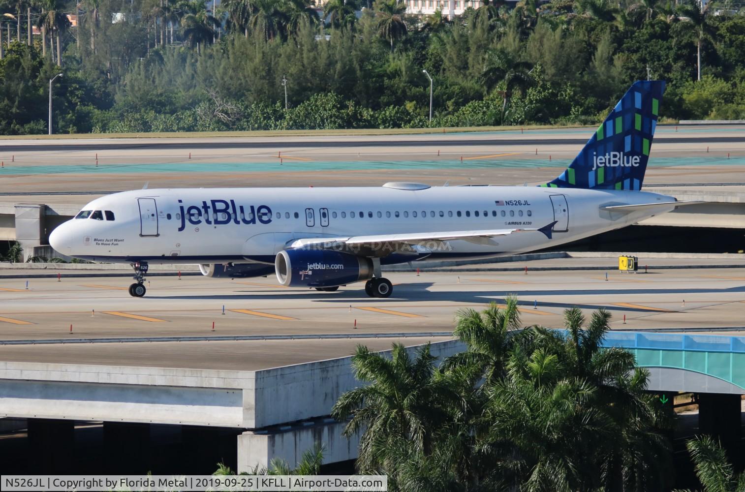 N526JL, 2001 Airbus A320-232 C/N 1546, FLL 2019