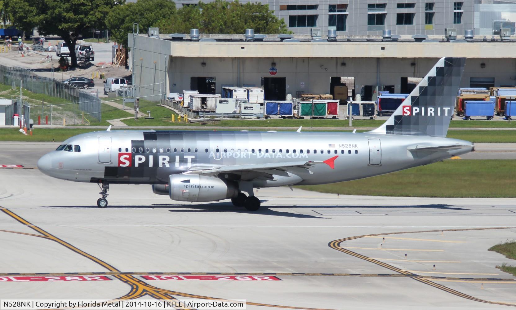 N528NK, 2007 Airbus A319-132 C/N 2983, FLL 2014