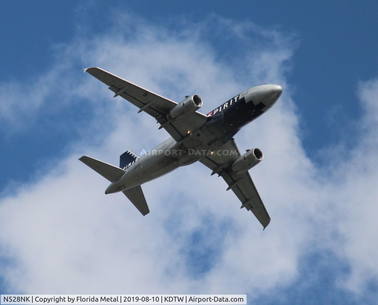N528NK, 2007 Airbus A319-132 C/N 2983, DTW 2019