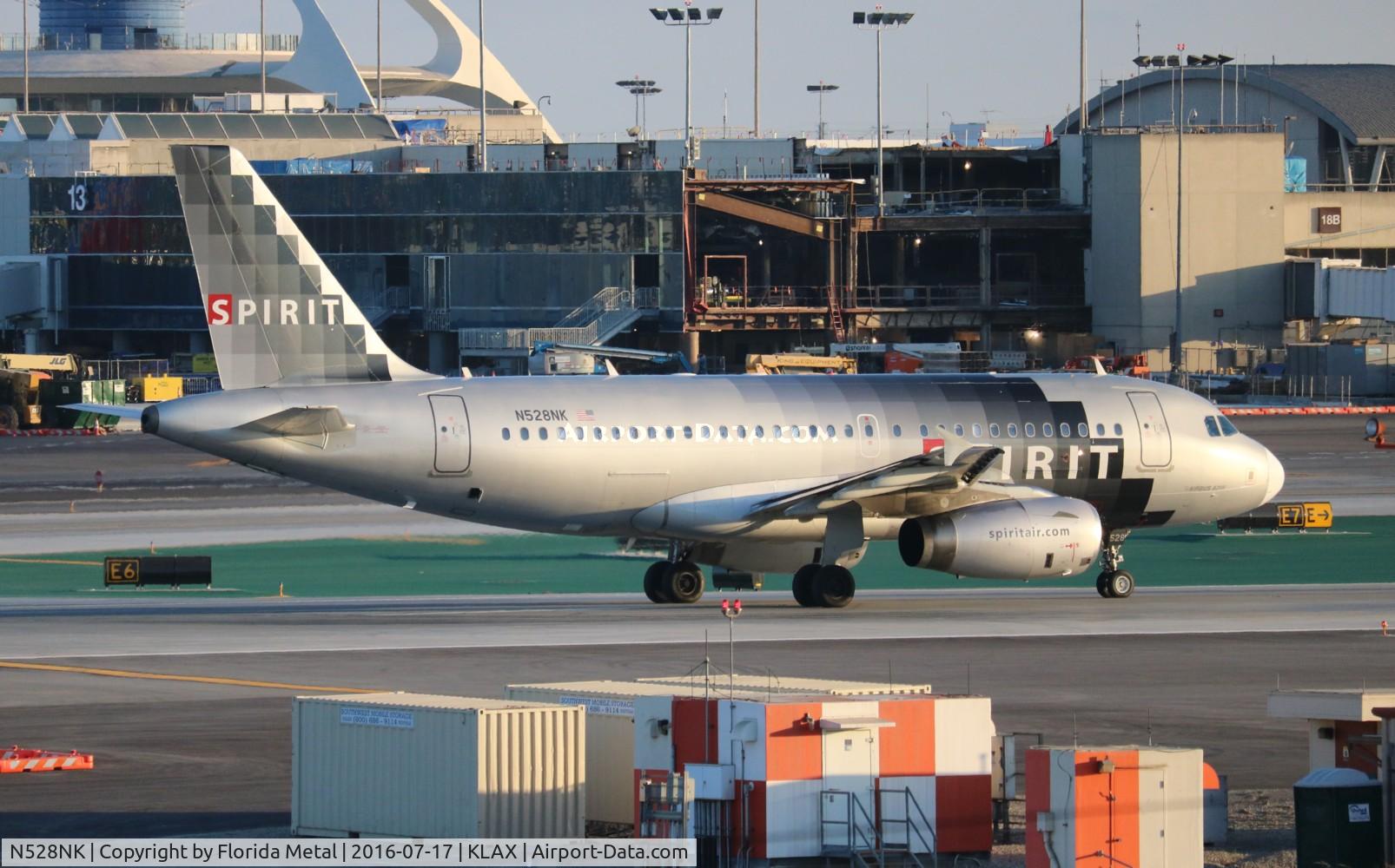 N528NK, 2007 Airbus A319-132 C/N 2983, LAX 2016