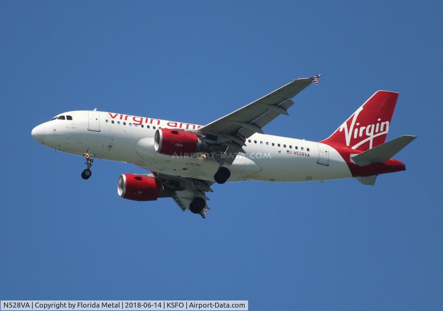 N528VA, 2008 Airbus A319-112 C/N 3445, SFO 2018