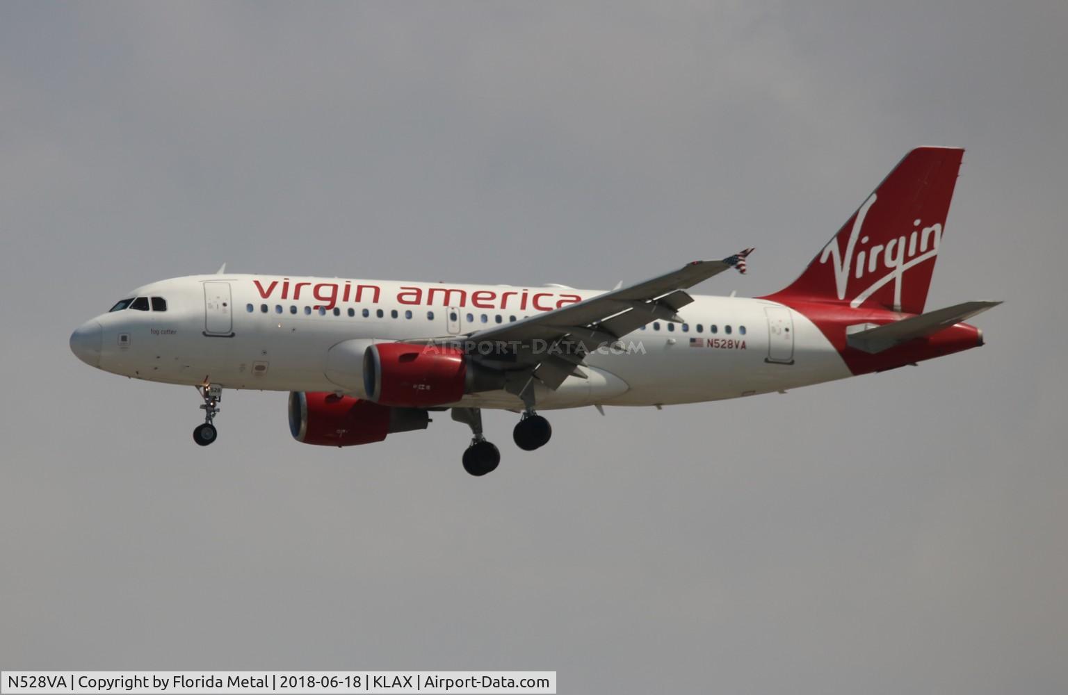 N528VA, 2008 Airbus A319-112 C/N 3445, LAX 2018