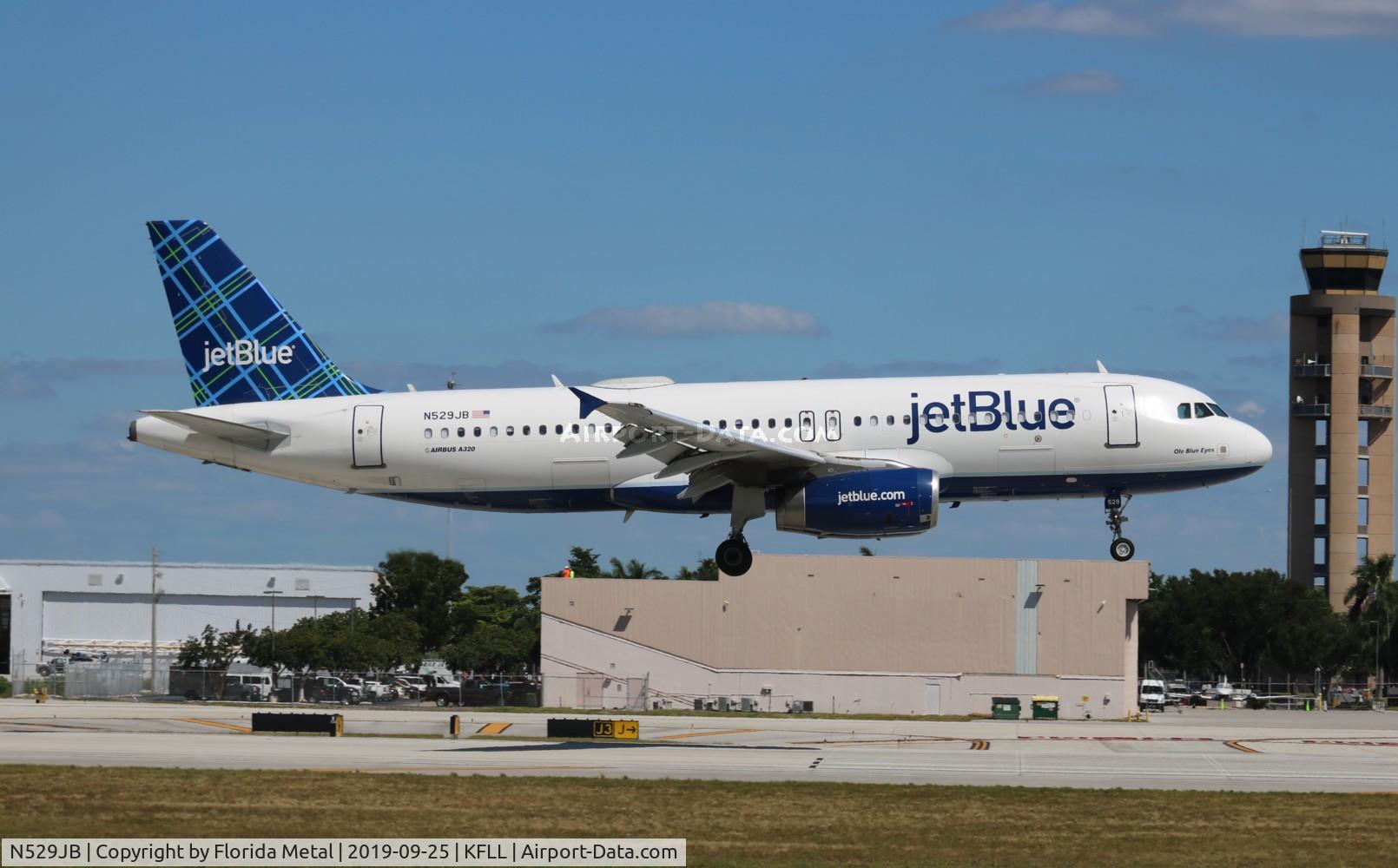N529JB, 2001 Airbus A320-232 C/N 1610, FLL 2019