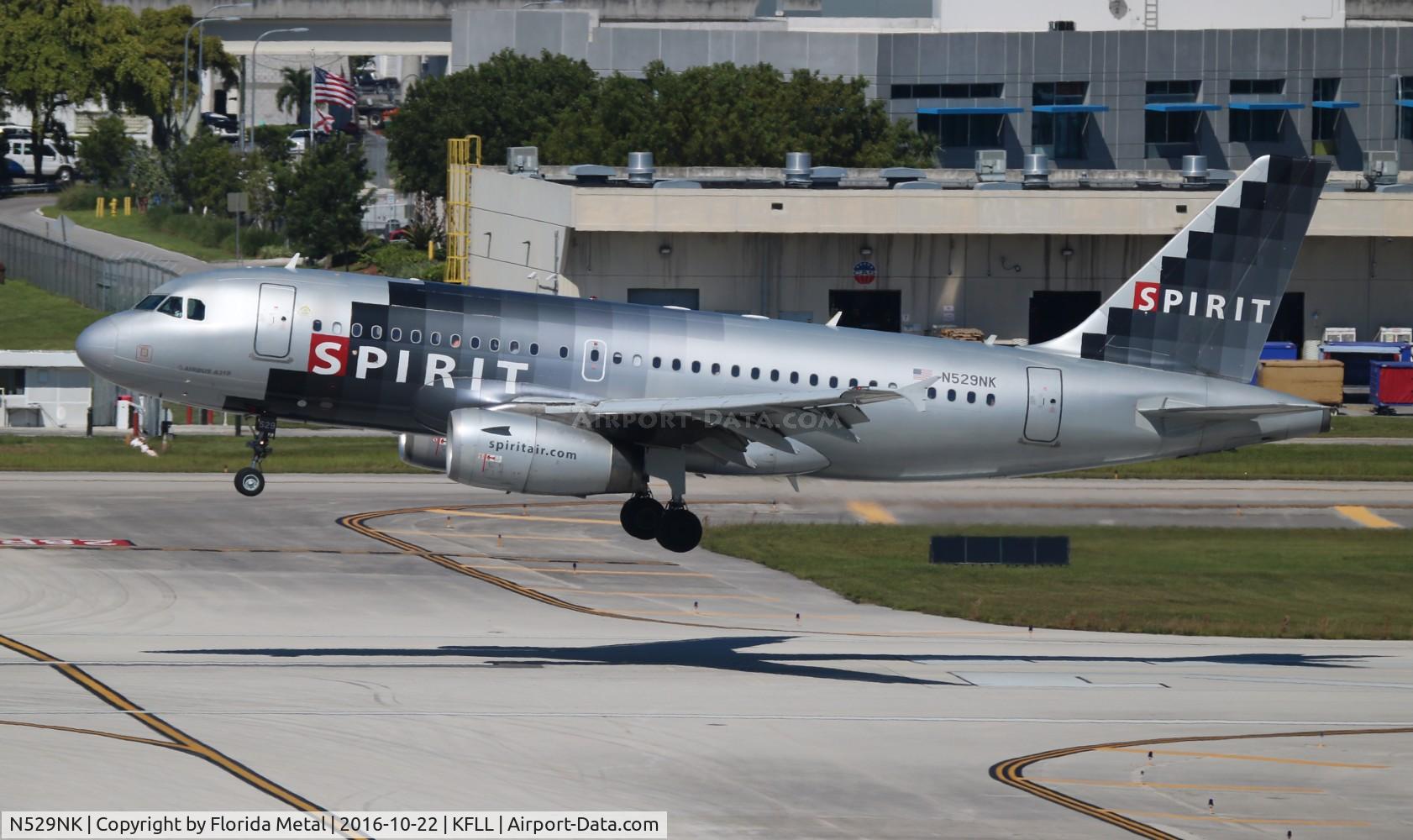 N529NK, 2007 Airbus A319-132 C/N 3007, FLL 2016