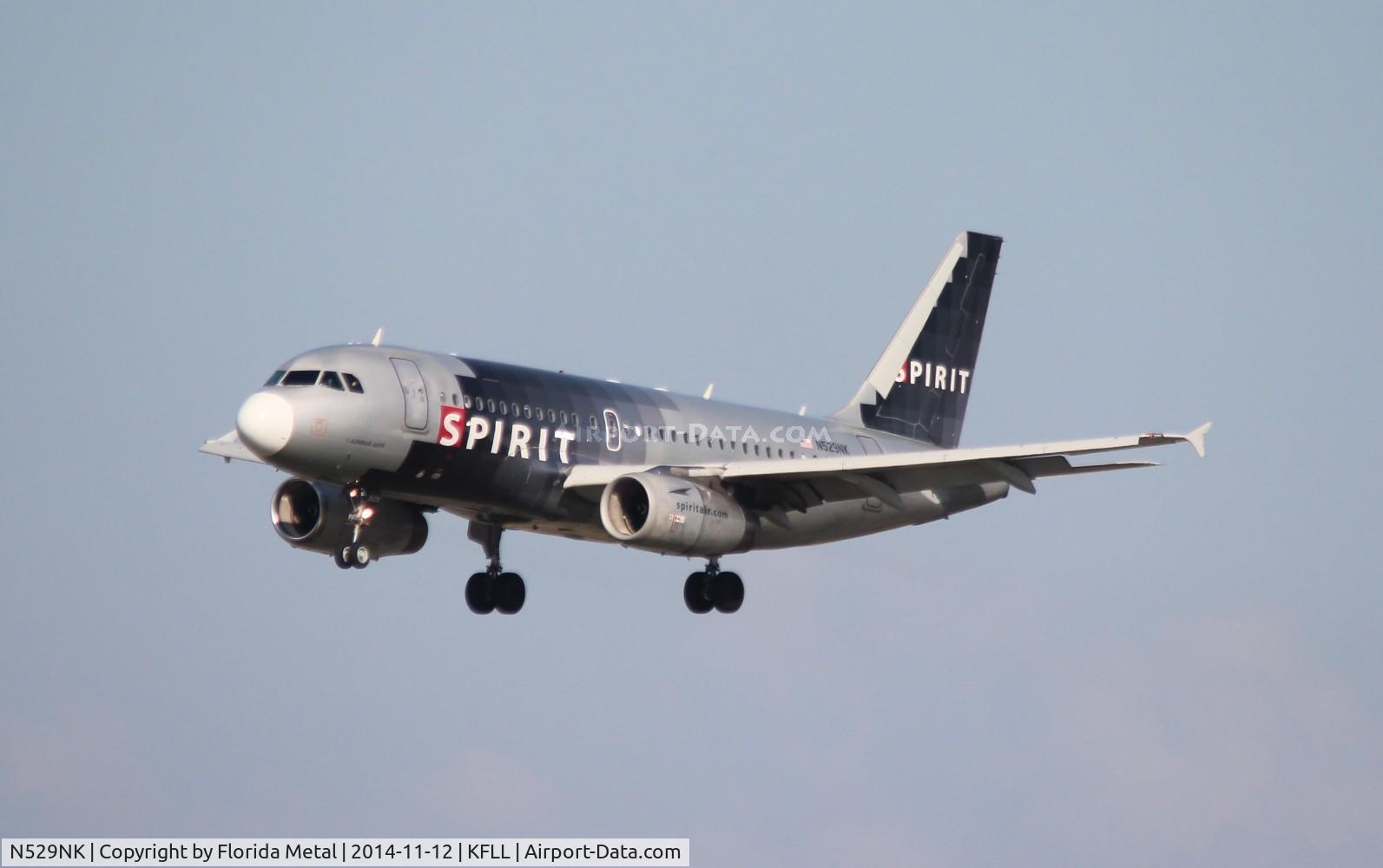 N529NK, 2007 Airbus A319-132 C/N 3007, FLL 2014
